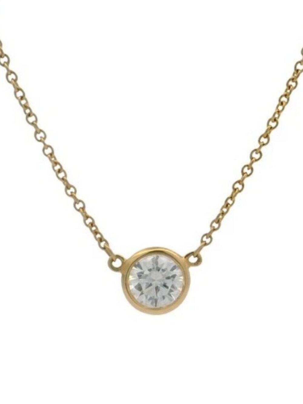 Tiffany & Co Elsa Peretti 18kt Yellow Gold Diamond by the Yard 16.5" Necklace